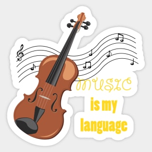 Music is my language Sticker